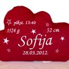 Personalizēts spilvens mākonīša formā. Dāvana kristībās. Dāvana meitenītei.